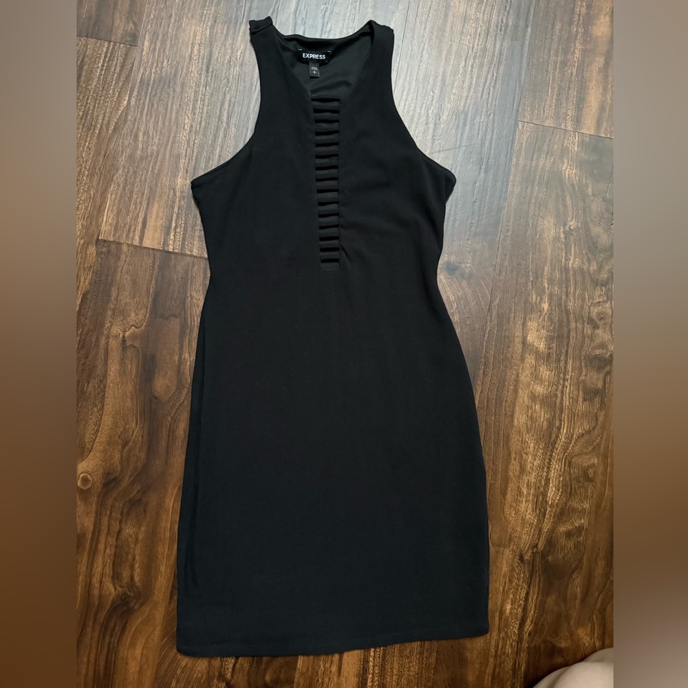 Express Black Sleeveless Bodycon Dress